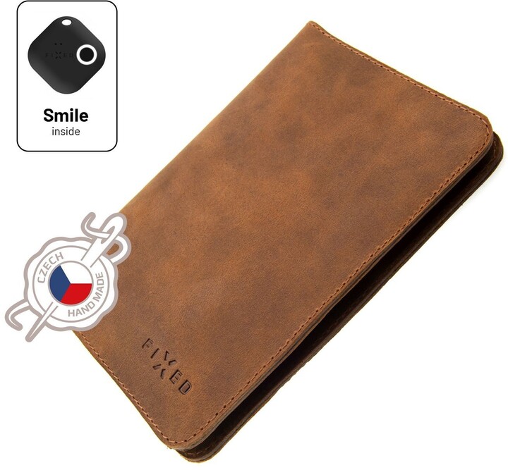 FIXED peněženka Smile Passport se smart trackerem, hnědá_1929636258