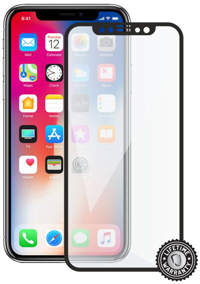 Screenshield Tempered Glass pro Apple iPhone X / Xs, černá_196068586