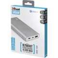Trust Omni Thin metal PowerBank USB-C QC3 10000 mAh, stříbrná_1931102766