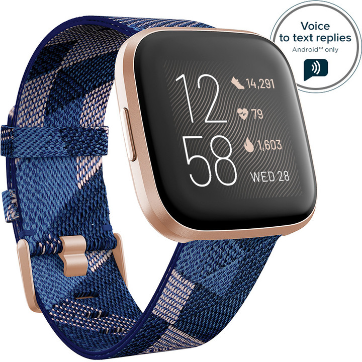 Google Fitbit Versa 2 Special Edition (NFC) - Navy &amp; Pink Woven_2104875199