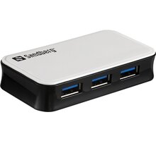 Sandberg USB HUB, 4x USB 3.0, stříbrná_1104940212