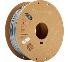 Polymaker tisková struna (filament), PolyTerra PLA, 1,75mm, 1kg, šedá PM70824