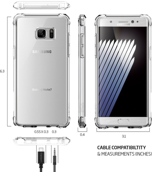 Spigen Crystal Shell pro Galaxy Note 7, clear crystal_252380636