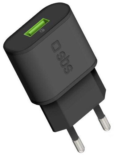 SBS Cestovní nabíječka s rychlým nabíjením, USB 3.0, 100/250V, černá_1811616309