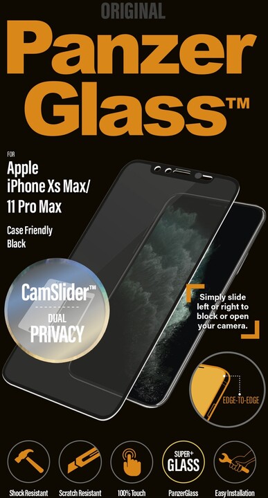 PanzerGlass Edge-to-Edge Privacy pro Apple iPhone Xs Max/11 Pro Max s CamSlider , černé_446910923