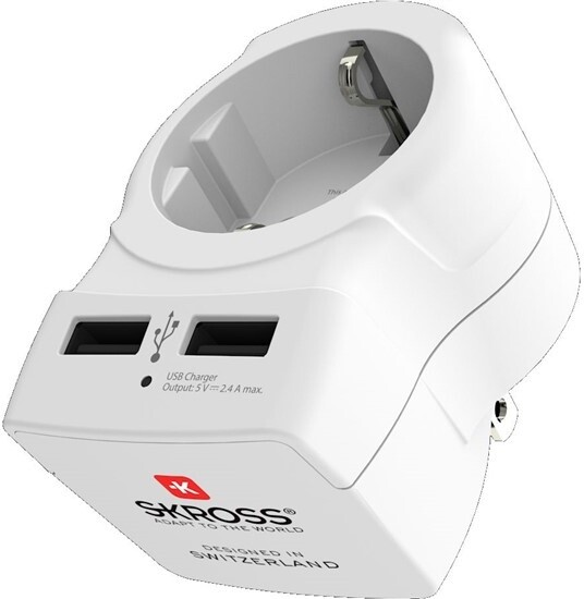 SKROSS cestovní adaptér USA 2x USB pro použití ve Spojených státech_437525716