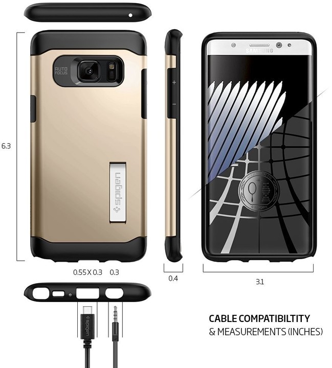 Spigen Case Slim Armor pro Galaxy Note 7, champagne gold_744323217