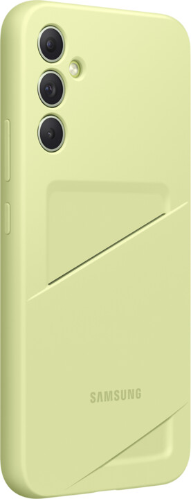 Samsung ochranný kryt s kapsou na kartu pro Galaxy A34 5G, limetková_1642905279