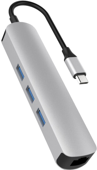 HyperDrive 6v1 USB-C Hub s 4K HDMI, stříbrná_851059841