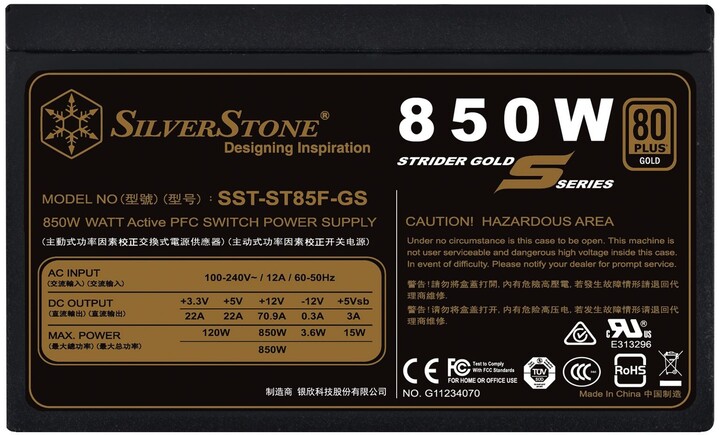 SilverStone Strider S ST85F-GS - 850W_1779453543