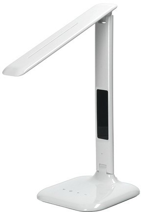 Solight LED stmívatelná stolní lampička s displejem, 6W, volba teploty světla, bílý lesk_1500382398