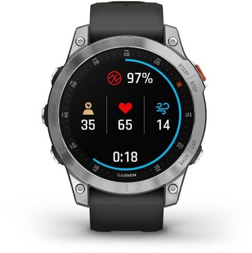 Garmin epix PRO, Glass, Silver/ Gray Silicone Band_926446211