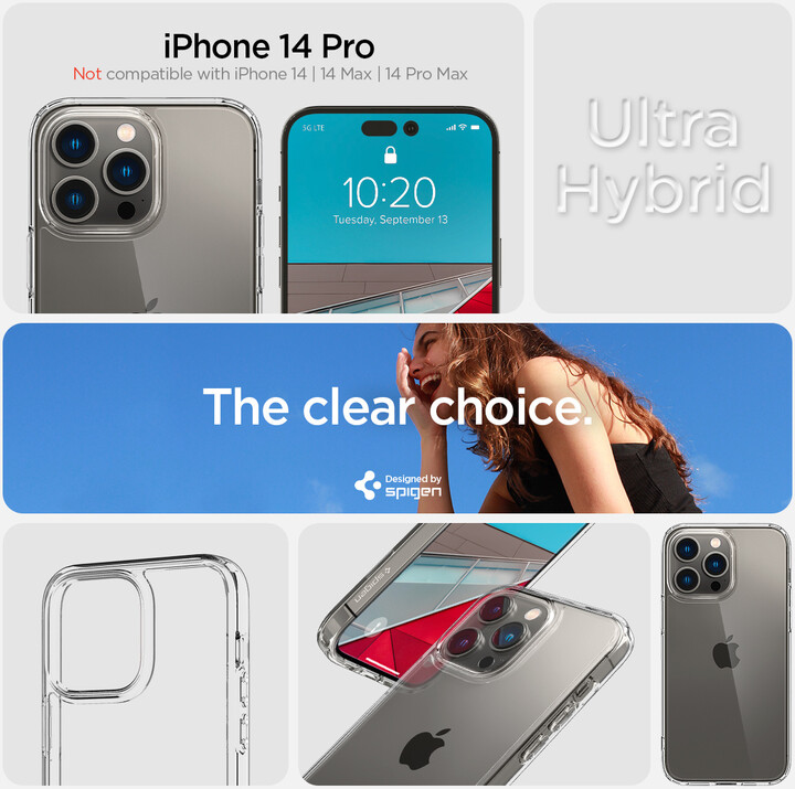 Spigen ochranný kryt Ultra Hybrid pro Apple iPhone 14 Pro, čirá_1865117426