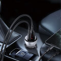 Baseus nabíječka do auta PPS, USB-C, USB-A, digitální display, 45W, stříbrná_180918773