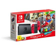 Nintendo Switch, červená + Super Mario Odyssey_963475755