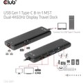 Club3D dokovací stanice USB-C, 8-in-1 MST Dual 4K60Hz, Display Travel Dock_387882275