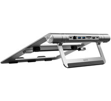 EPICO hub USB-C se stojánkem pro notebooky 8v1, šedá 9915111900082