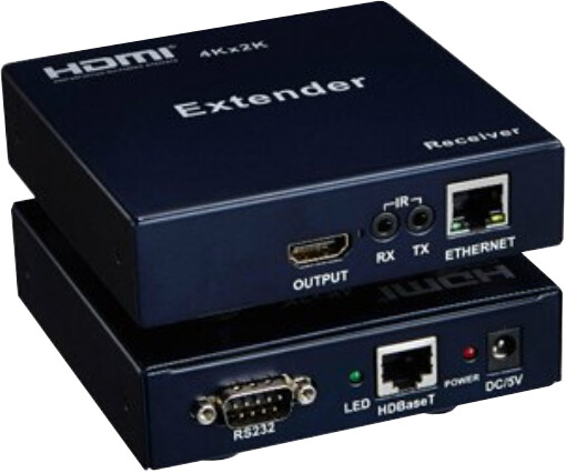 PremiumCord HDMI HDBaseT 4K extender na 100m, over IP, jeden vysílač na více přijímačů_1100946995