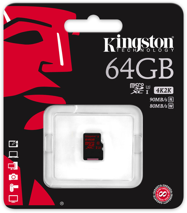 Kingston Micro SDXC 64GB Class 10 UHS-I U3_1256836278