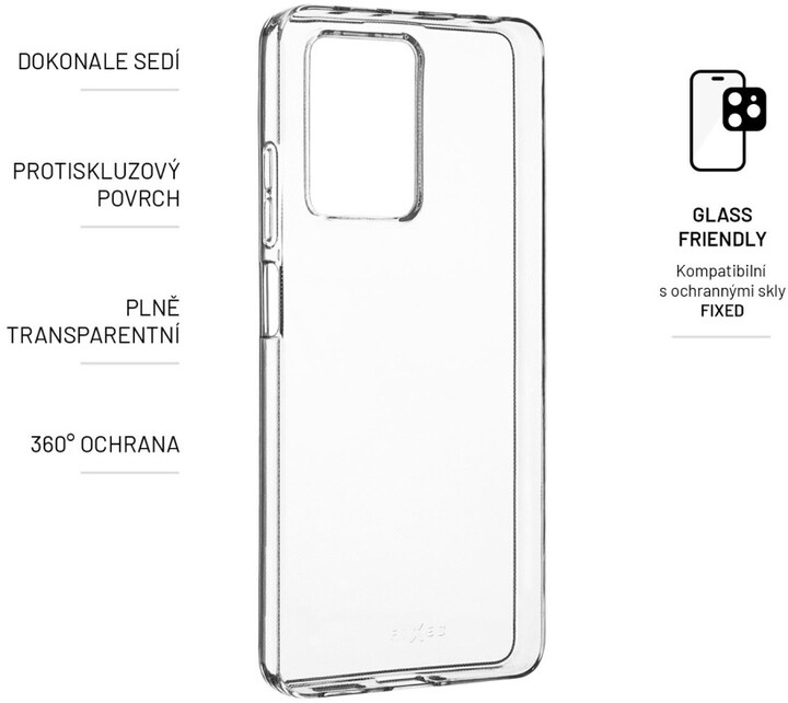 FIXED TPU gelové pouzdro pro Xiaomi Redmi Note 12 Pro 5G, čirá_867679881