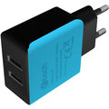 Nabíječka USB C-TECH UC-01, 2x USB, 2,1A, černo-modrá (v ceně 159 Kč)_639153526
