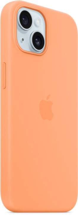 Apple Silikonový kryt s MagSafe pro iPhone 15, sorbetově oranžová_1223045099