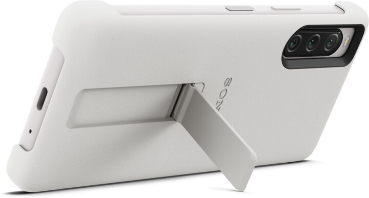 Sony zadní kryt pro Sony Xperia 10 V 5G se stojánkem, bílá_1514397287