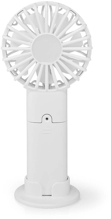NEDIS ruční ventilátor, 6cm, 2 rychlosti, napájení 2xAA, bílá_1763276963