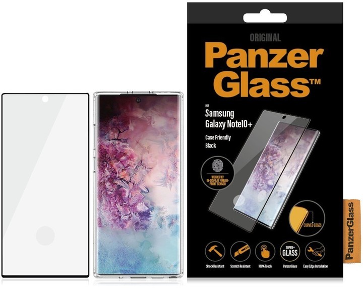 PanzerGlass ochranné sklo Premium pro Samsung Galaxy Note10+, FingerPrint Ready, černá_299470052