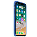 Apple kožený kryt na iPhone X, elektro modrá_1885363664
