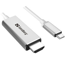 Sandberg USB-C do HDMI kabel, 2m, bílá_1072895691