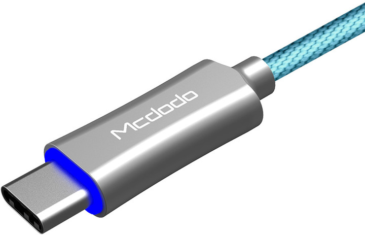 Mcdodo Knight rychlonabíjecí datový kabel USB-C s inteligentním vypnutím napájení, 1m, modrá_786260890