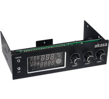 Akasa kontrolní panel AK-FC-07BK 3xfan, monitoring teploty, display, černý_974344452