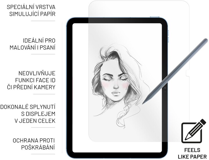 FIXED ochranné sklo PaperGlass pro Apple iPad 10,9&quot; (2022), čirá_270577884