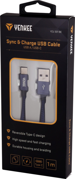 YENKEE YCU 301 BE kabel USB A 2.0 / C 1m_1070260287