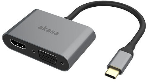 Akasa redukce USB Type C 2v1, HDMI, D-Sub, 18cm_740942678