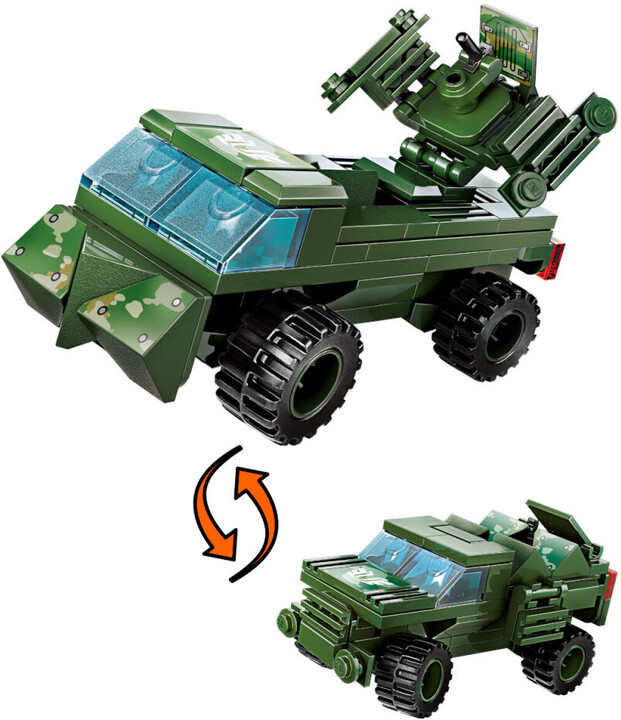 Stavebnice Qman - War-Spirit Wheeled Tank (42301), sada 8v1_1676652040