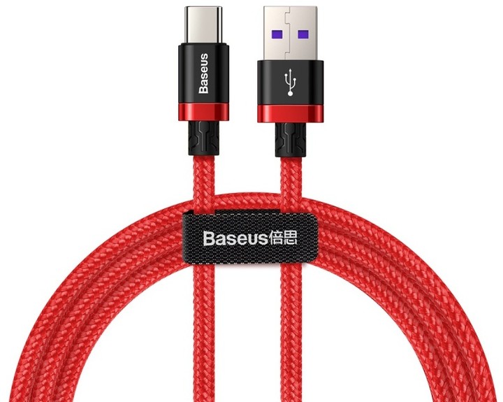 Baseus kabel pro rychlonabíjení a přenos dat HW USB Type-C 40W 1m, červená_1604943915