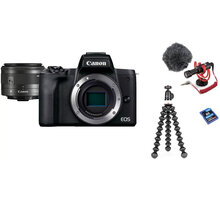 Canon EOS M50 Mark II, černá - Vlogger Kit - Zánovní zboží