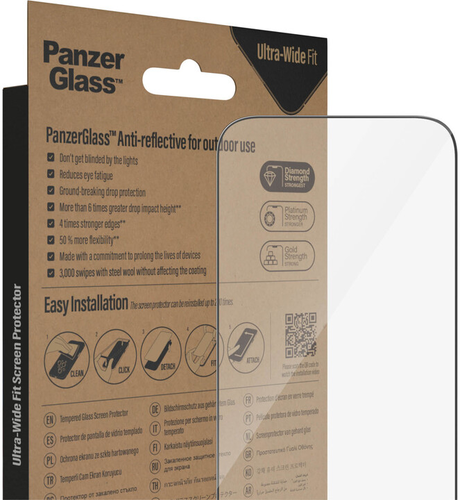PanzerGlass ochranné sklo pro Apple iPhone 14 Pro s Anti-reflexní vrstvou a instalačním rámečkem_1415465011