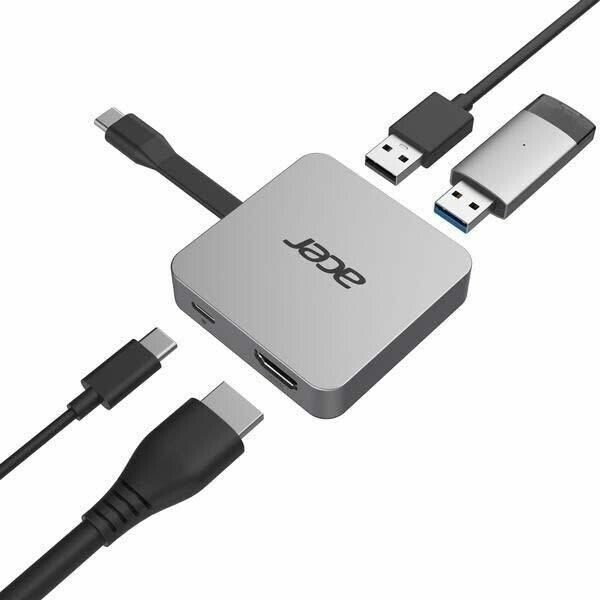 Acer dokovací stanice USB-C dongle 4v1, 2x USB-A, HDMI, USB-C, PD 100W_2028564781
