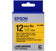 Epson LabelWorks LK-4YBW, páska pro tiskárny etiket, 12mm, 9m, bílo-žlutá C53S654014