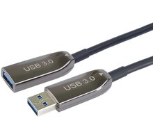 PremiumCord prodlužovací optický kabel USB-A 3.0, 15m, černá ku3opt15