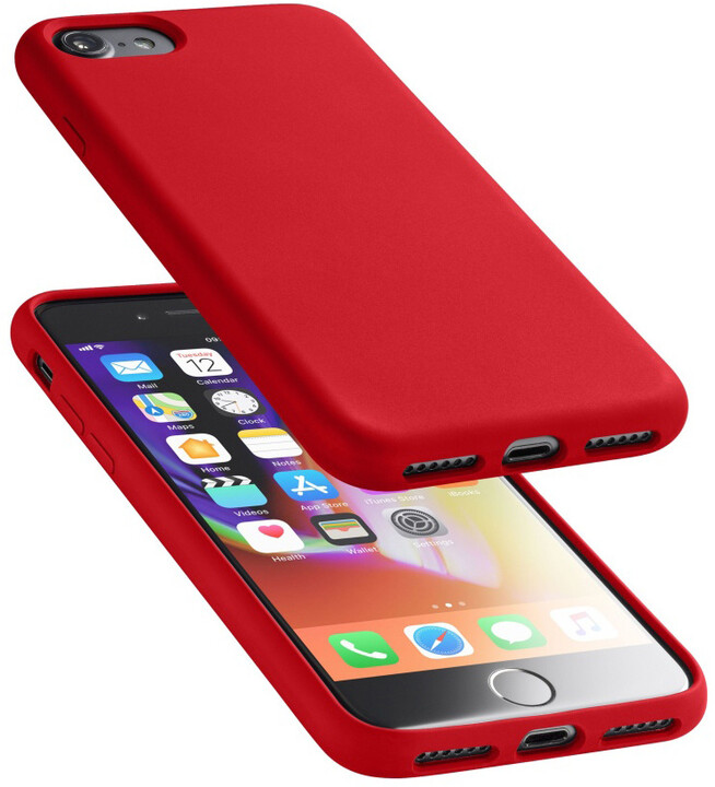 CellularLine ochranný silikonový kryt SENSATION pro iPhone 7/8/SE 2020, červený_2015433168