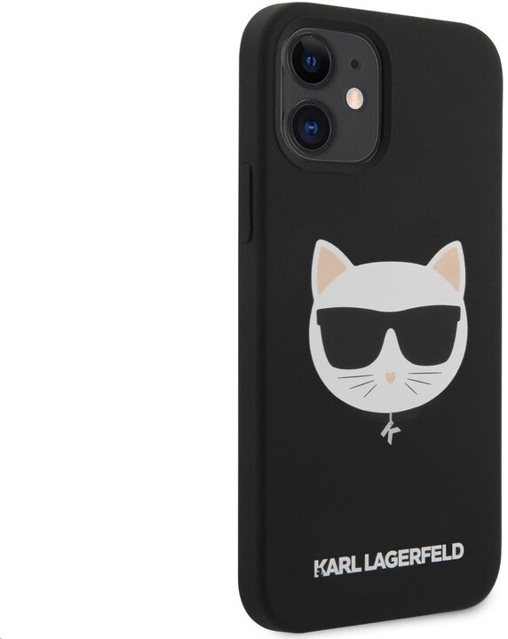KARL LAGERFELD ochranný kryt Choupette Head pro iPhone 12 mini, černá_515588606