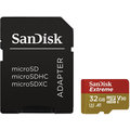 SanDisk Micro SDHC Extreme 32GB 100MB/s A1 UHS-I U3 V30 pro akční kamery + SD adaptér_1375820641