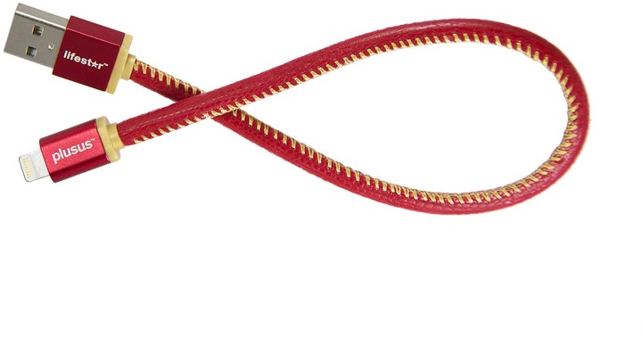 PlusUs LifeStar Handcrafted USB Charge &amp; Sync cable (1m) Lightning - Red /Yellow_1328996892