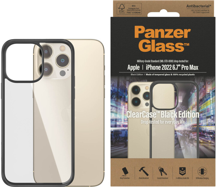 PanzerGlass ochranný kryt ClearCase Apple iPhone 14 Pro Max (Black edition)_1190549320