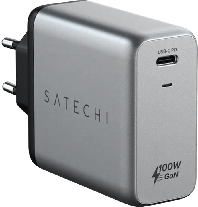 Satechi síťová nabíječka GAN USB-C, PD, 100W, šedá_1037023630