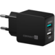 CONNECT IT Fast Charge nabíjecí adaptér 2×USB-A, 3,4A, černá